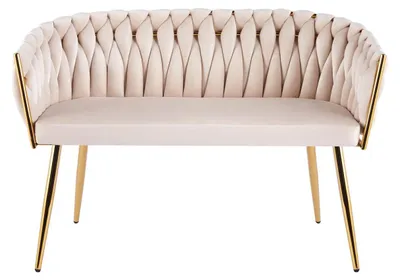 Obrázek produktu pro Designové dvoukřeslo HANIFE - béžové / zlaté