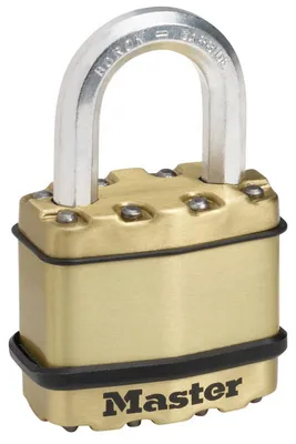 Produktbild von MASTER LOCK Hochleistungsvorhängeschloss [Schloss mit Schlüssel] [Laminierter Stahl] [Wetterfest] M1BEURD - Ideal für Lagerräume, Garagen etc.