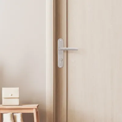 Produktbild von Navaris 2x Türgriff Beschlag aus Edelstahl - Türklinke Drückergarnitur Innentüren Set - Zimmertür Griffe aus Metall - Tür Griff mit 8mm Spindel für