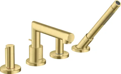 Produktbild von hansgrohe AXOR Uno 4-Loch Wannenrandarmatur, Zerogriff, Ausladung 152mm, 45444950