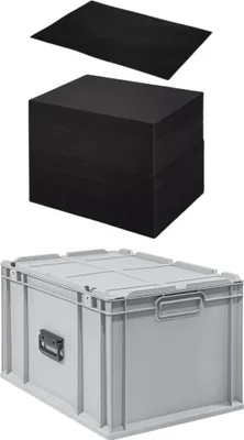 Produktbild von Eurobox NextGen Portable mit Rasterschaumstoff & Schaumstoffeinlage  Germany | HxBxT 33,5x40x60cm | 65 Liter | Eurobehälter, Transportbox, Transportbehälter, Stapelbehälter
