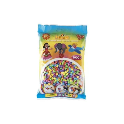 Produktbild von HAMA Perlen pastell gemischt 3.000Stück, 1Beutel