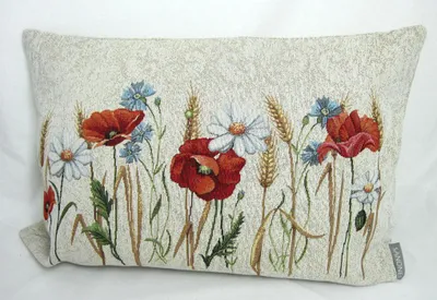 Produktbild von Kissenhülle Gobelin "Mohnidylle" ca. 38 x 48cm mehrfarbig