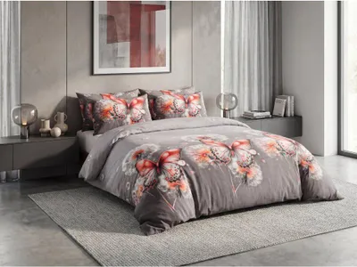 Produktbild von Mikrofaser-Bettwäsche FLARISSE grau Bettwäschegröße: 70 x 80 cm | 140 x 200 cm