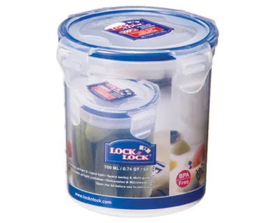 Produktbild von Lock & Lock HPL932D, Behälter, Rund, 0,7 l, Blau, Transparent, Polypropylen (PP), -20 - 99 °C