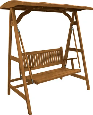 Produktbild von Teako Design Hollywoodschaukel Molise Teakholz Massiv 202x120cm