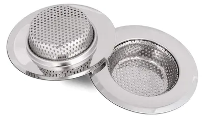 Produktbild von Edelstahl Küchenspüle Sieb Stopper, 70mm Abflusssieb für Badezimmer, Küche und Dusche, 2er Set