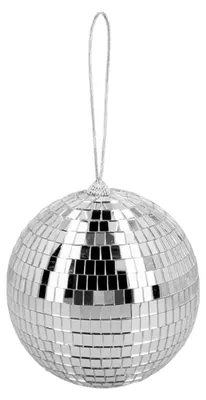 Image de Boule disco argentée, décoration de soirée disco, Ø 15 cm