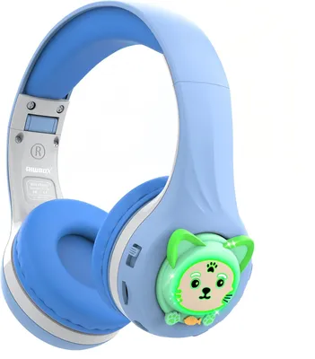 Produktbild von Riwbox CB-7S Bluetooth-Kopfhörer für Kinder, Katzenohren, LED-Licht, Bluetooth, kabellos, Over-Ear-Kopfhörer mit Mikrofon und sicherer Lautstärke