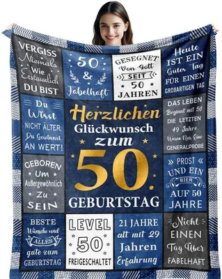 Obrázok produktu pre Darčeky k 50. narodeninám pre muža – dekorácia 150 x 130 cm