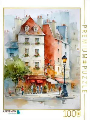 Produktbild von CALVENDO Puzzle Kleine entzückende Geschäftsstraße | 1000 Teile Lege-Größe 64x48cm Foto-Puzzle für glückliche Stunden