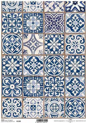 Produktbild von ITD Reispapier Decoupage Bastelpapier Softpapier Serviettentechnik, Mosaik R1380