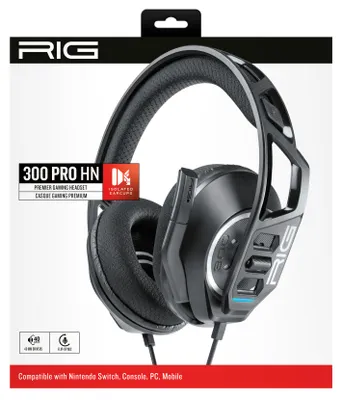 Zdjęcie produktu dla NACON RIG 300 PRO HN, Przewodowa, Gaming, 20 - 20000 Hz, 233 g, Zestaw słuchawkowy, Czarny