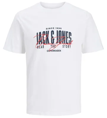 Produktbild von Jack&Jones Übergrößen T-Shirt weiß Print JJAERO