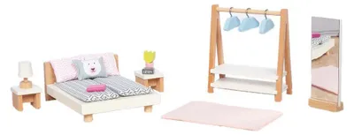 Image de Goki Mobilier de poupées en bois Chambre à coucher, 18 pcs.