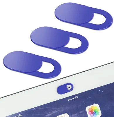 3 tlg Webcam Abdeckung Ultra dünne Slider Camera Cover Kamera zum Schutz Privatsphäre Laptop Computer PC iPad Air MacBook Pro Tablet Blau Retoo