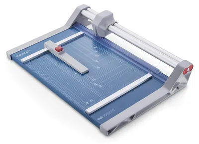 Image de Dahle® 00550-15000 Rogneuse 550 - longueur de coupe 360 mm, A4, avec double barre de guidage, bleu