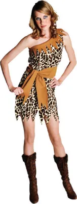Produktbild von M211140-M-A braun Damen Neandertaler Kleid Steinzeit Kostüm Gr.M
