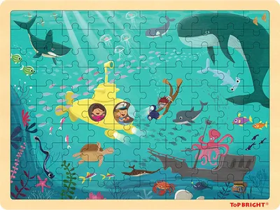 Produktbild von TOP BRIGHT - Puzzle wooden ocean (100 el. )