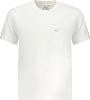 Produktbild von Herren Kurzarm-T-Shirt Weiß: Regular Fit, Baumwolle, Logo-Akzent