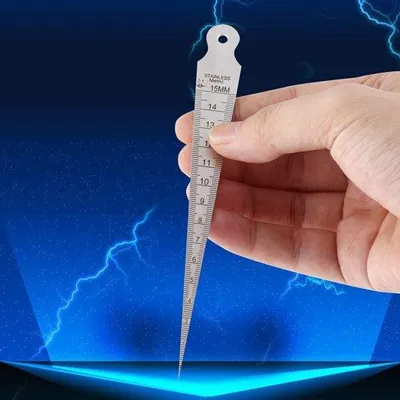 Zdjęcie produktu dla Miernik stożkowy 1–15 mm ze stali nierdzewnej z membraną i skalą
