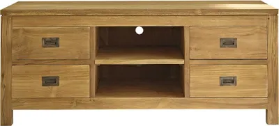 Produktbild von TV-Möbel Teakholz massiv 120 cm Stauraum
