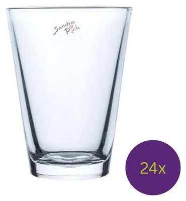 Produktbild von 24er Set Vasen Dekogläser CONI konisch rund H. 15cm D. 11,5cm klar Sandra Rich