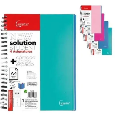 Image de Cahier A4/120K avec quatre intercalaires MIX