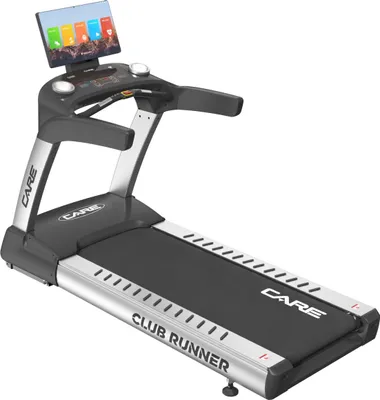 Produktbild von CARE CLUB RUNNER TFT - Professionelles Laufband - Höchstgeschwindigkeit 25 km/h - 8 Programme - Motorisierte Steigung - Multimediadisplay - Einsatz im Fitnessstudio oder zu Hause