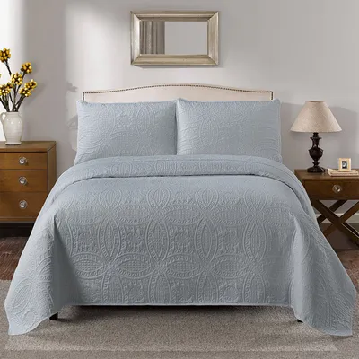 Produktbild von OKWISH Bettüberwurf Bettwäsche Bettwäsche-Set Bettbezug Allzweckdecke ca. 240x260 cm Tagesdecke weich&leicht Grau