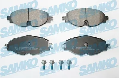 Produktbild von SAMKO Bremsbeläge Satz Vorne Bremsklötze für VW Golf VII Schrägheck (5G1, BQ1, BE1, BE2) 5SP2067