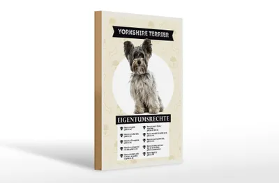 Produktbild von Holzschild Spruch 20x30cm Yorkshire Terrier Eigentumsrechte