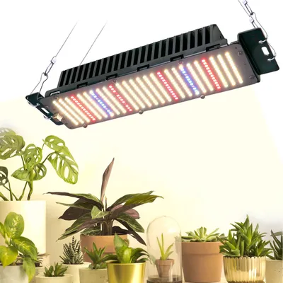 Image de Lampe de culture LED à spectre complet, 312 LED, 50 W, avec lumière rouge + IR + UV + bleue, avec adaptateur, pour plantes, serre, tente