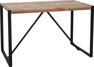 Produktbild von SIT Möbel Tisch 120 x 70 cm | Kufen-Gestell | Altholz mit Metall | bunt-schwarz | B 120 x T 70 x H 77 cm | 13918-98 | Serie FIUME