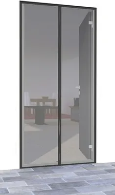 Produktbild von Insektenschutz home protect Premium Türvorhang mit Magnetverschluss ohne Bohren anthrazit 100x220 cm