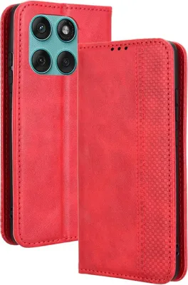 Produktbild von Motorola Edge 60 / 60 Fusion Hülle - Coverup Vintage Style Klapphülle - Rot