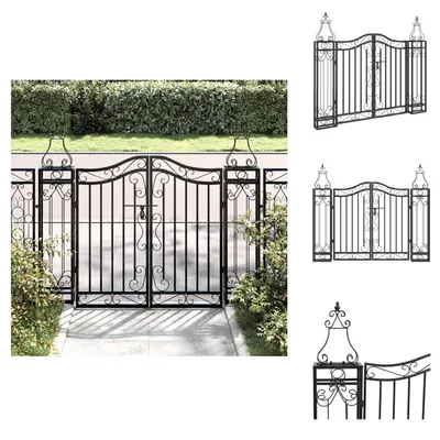 Produktbild von vidaXL Gartentor Schwarz 121x8x100 cm Schmiedeeisen -  Gartentore