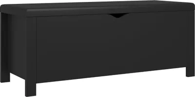 Obrázok produktu pre vidaXL Lavica s úložným priestorom Vankúš čierny 105x40x45cm Materiál drevo