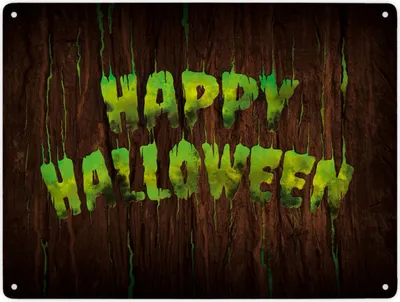 Produktbild von Happy Halloween Metallschild XXL Schild Blechschild Aluminiumschild