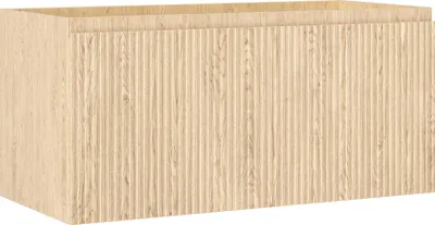 Zdjęcie produktu dla Mexen Rivel szafka łazienkowa podumywalkowa 100 cm, 1 szuflada, ryflowana , dąb - 91A20-10047-1-BF81