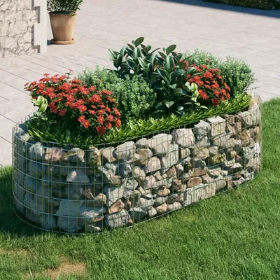Produktbild von vidaXL Gabionové zvýšené lôžko z pozinkovaného železa 200x100x50 cm