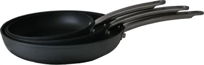 Produktbild von Steuber Premium Bratpfanne RECYCLED 3-tlg. Set umweltschonend aus 98% recyceltem Aluminium, Antihaft-beschichtet, alle Herdarten, Backofen-geeignet
