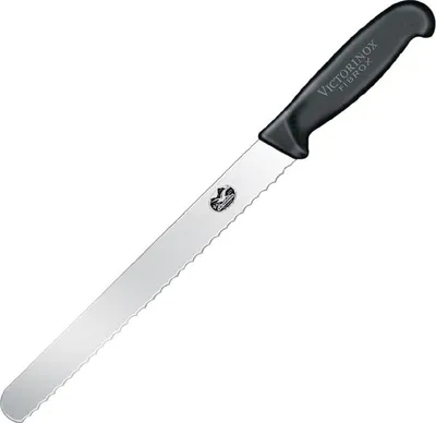 Image de Couteau à viande Victorinox Fibrox, lame dentelée à pointe émoussée, 30,5 cm