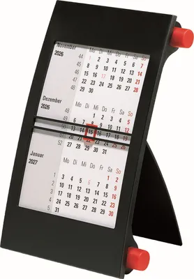 Immagine prodotto di rido® idé® 70-38 000 206 Calendario da tavolo 3 mesi Sequenza 2026, 11 x 18,3 cm, 3 mesi /1 pagina, bianco