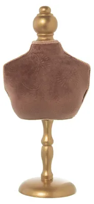 Schmuckpuppen-Set 2er, Holz/Stoff, Rosa/Gold, 16,5x10x36 cm