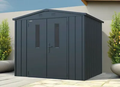 Obrázek produktu pro Zahradní domek Konsta Premium 4 se sedlovou střechou 244x200 cm černý