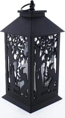 Produktbild von LED Laterne Hexe schwarz - ca. 14,5 x 14 x 31 cm