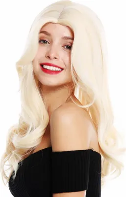 Produktbild von WIG ME UP Perücke lang leicht gewellt Mittelscheitel Lichtblond 1953-88