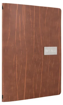Productafbeelding van Securit Menukaart A4 Leather |Menumap |Bruin