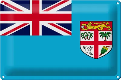 Produktbild von Blechschild Flagge Fidschi 30x20cm Flag of Fiji